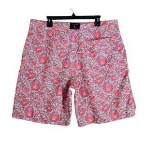 Vtg Y2K Tommy Jeans Swim Trunk Board Shorts Mens XL Beige Orange Crab (39x9.5)